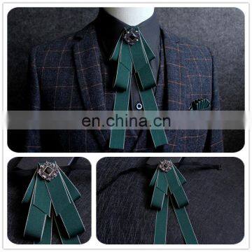 Aidocrystal New Fashion Accessories Necktie High Quality Green Men's ties for suit business wedding Casual Black Red Bow Tie