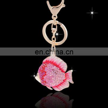 Promotional wholesale cheap custom crystal souvenir metal rhinestone keychain manufacturers MCA-0008