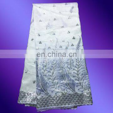 Hot sale African sequins george lace/african raw silk george fabric No.LG41200348