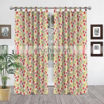 Handmade Cotton Hand Block Printed Multicolor Window Door Curtains Home Decor Curtains