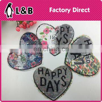 2017 Custom Double Face Sequin Applique Double Side Patch photo-2