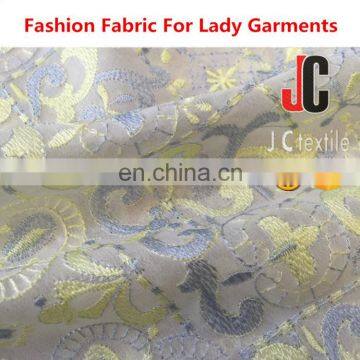 shaoxing supplier embroidered chiffon printed fabric wholesale for lady dress