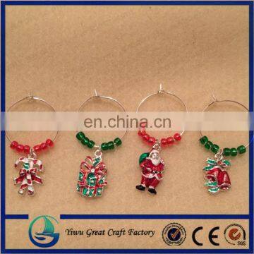 Christmas Themed Wine Glass Charms