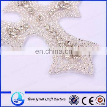 Women's Fashion Elegant Gold-plated High Quality Crystal Manual Nail Bead Cross Dressing The Bride Clothing Accessories photo-2