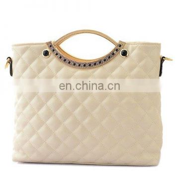 Trendy Rhinestones and Checked Design Women's Shoulder Bag