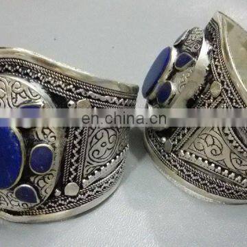 (KB-00003) Afghan Best Qauality Lapis Cuff ,. wholesale kuchi jewellery,