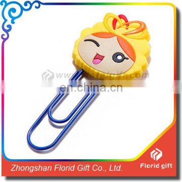 Eco- Friendly custom PVC paper clip bookmark