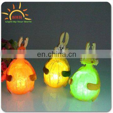 Custom rabbit shaped led piggy bank money box for kids/ promotional led light up money box for promotion gifts presents