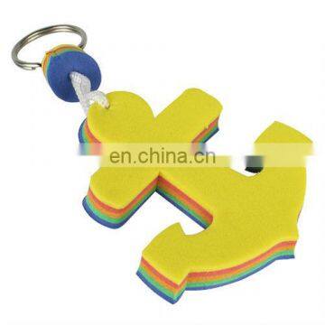 Custom anchor shape fashion floating EVA keychain