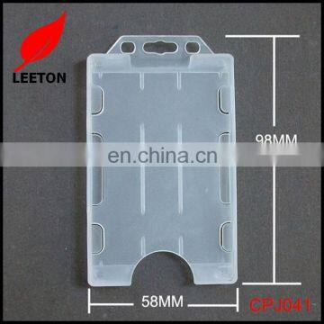Factory Supply Two Sided Vertical Rigid ID Badge Holder