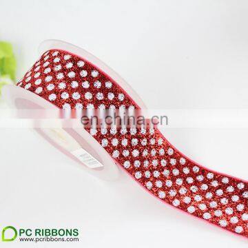 PC 38mm no elastic metallic velvet print glitter velvet