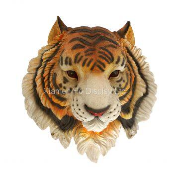 Ho Display Custom Animal Head Home Hotel Decoration Wall Mounted Fiberglass Tiger Head photo-3