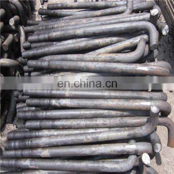 Carbon steel l shape bolt foundation anchor solid anchor bolts