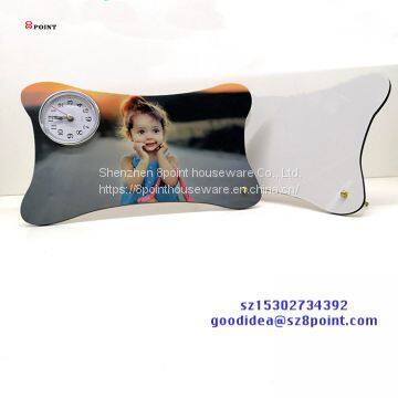 Art Desktop Decor Wooden Clock photo-4