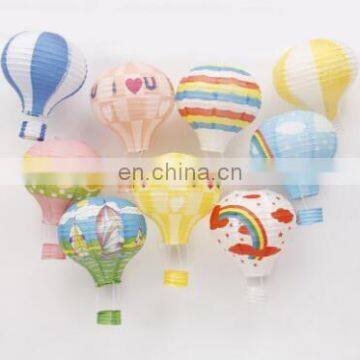 Decorative folding rainbow balloon lantern, wedding decoration basket, rainbow lamp in kindergarten