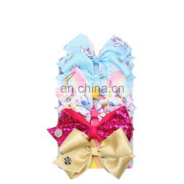 5 inch Hair Bows Alligator Clips Grosgrain Ribbon Hair Barrettes Jojo Bow Clips