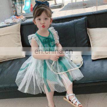 2020 New Girls Dots Mesh Dress Fashion Cotton Summer Girls Dresses