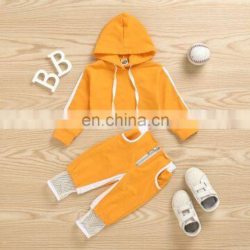 Autumn infant children's wear turmeric color matching hat fashion two piece set