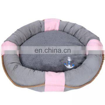 China factory supply pet supplies washable round dog bed luxury