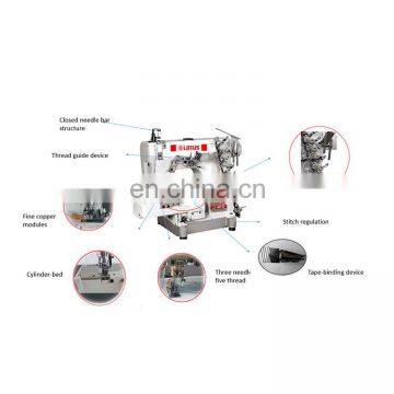 LT 600-02 HIGH-SPEED CYLINDER-BED INTERLOCK SEWING MACHINE WITH TAPE BINDING(EDGE ROLLIING) photo-2