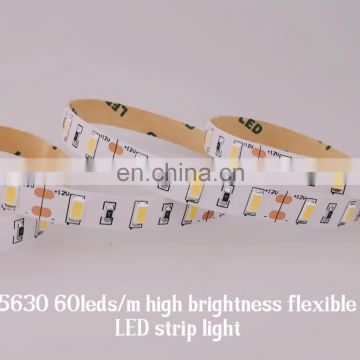 Hight brightness 3 year warranty DC 12V 24V CRI 80 SMD5630 3528 2835 3014 UL listed led strip