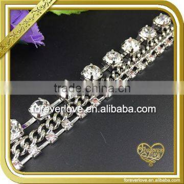 Elegant clear bead crystal stone cup chain acrylic rhinestone chain FC608                        
                                                Quality Choice
                                                                    Supplier's Choice