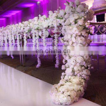 Factory Price Mirror Glass Table Top Dining Table For Wedding/Party