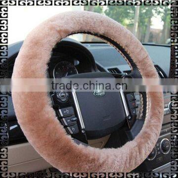 2016 Fashion Genuine Sheepskin Car Steering Wheel Cover