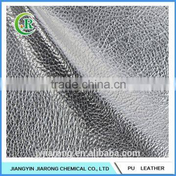 Embossed Pattern Metallic PU Leather Material for Sell photo-3