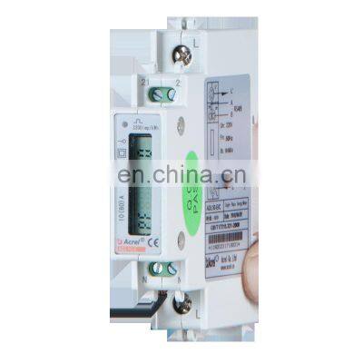 IEC62053-21 stadard meter Acrel  10(60)A single phase kwh meter 1 module device  ADL10-E/C Din rail KWH Watt hour energy meter