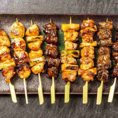 bamboo skewers on grill