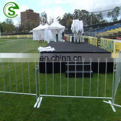 Galvanized Crowd control barrier event barricade fence with flat feet