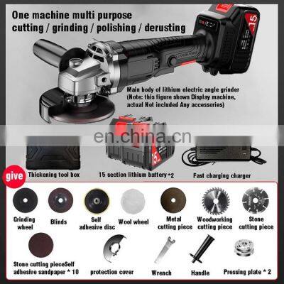 128VF-2-1 Lithium Battery Brushless Electric Cordless Mini Angle Grinder Machine photo-2