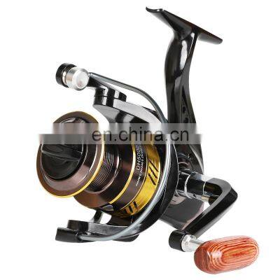 1000-7000 Fishing Reel All Metal Spool Spinning Reel 10KG Max Drag wood Handle Spool Saltwater Fishing Accessories