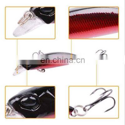 6.8cm 4g 10 Colors 3D Bionic Eyes Saltwater Fish Baits With Treble Hooks Slow Sinking Quivering Minnow Bait Fishing photo-3