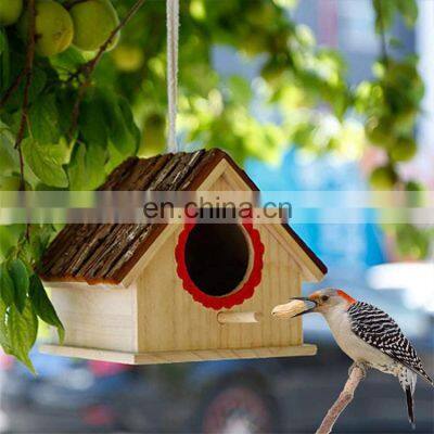 100% Natural Wood Lightweight and Durable Quality Handmade Bird House 6.29x6.88x5.9 Inches photo-4