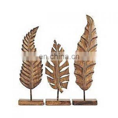 Brass Antique Leaf Decorative Sculpture