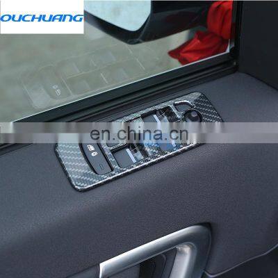 For Land Rover Discovery Sport 2015 2016 2017 ABS Carbon Fiber Window Lift Switch Button Cover Trim Car Accessories 4pcs photo-2