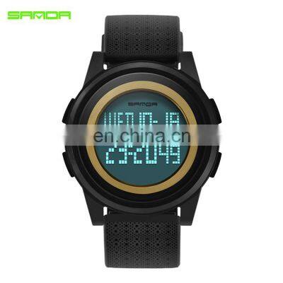 SANDA 337 Men Digital Sport Watches Silicone Strap Calendar Alarm 12/24 Hour Luminous Waterproof Watch photo-5