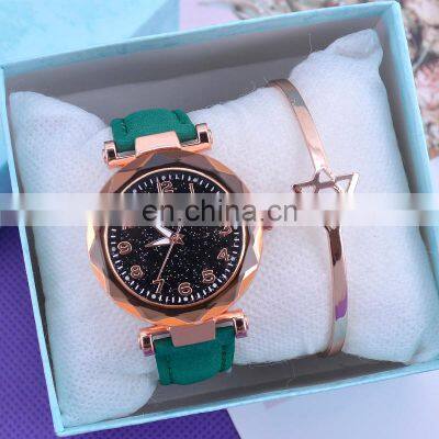 Casual Women Watches Starry Sky Quartz Wristwatch Female Clock Leather Fashion Ladies Wrist Gold Watch for Women photo-5