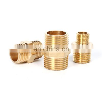 SNS BW Series pneumatic double male thread straight extension connector adapter brass quick coupler pipe fitting