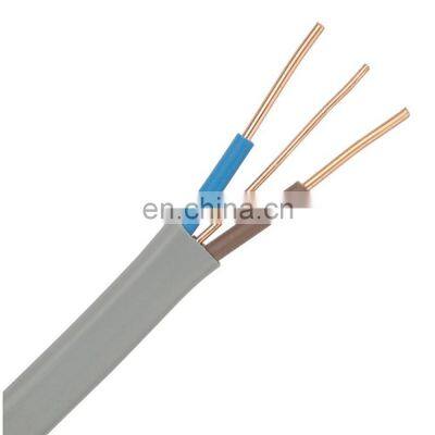 PVC insulated solid copper 1.0mm 1.5mm 2.5mm twin core house wiring flat electrical wire