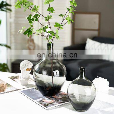 Creative Modern Wedding Home Decoration Tabletop Large Floor Flower Glass Vases Decor photo-3