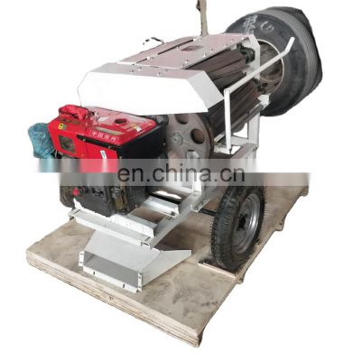 diesel engine or motor  high speed jute hemp and ramie fiber extractor New style farmer hemp peeling machine