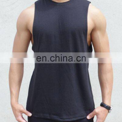 Wholesale High Quality Custom Mens Gym Active Wear Fitness Sports Round Hem Muscle Fit Training Tank Top with Zipper Pocket