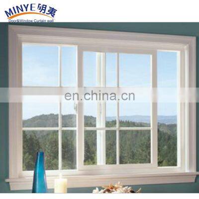 decorative design Plastic steel UPVC sliding window pvc plastic windows