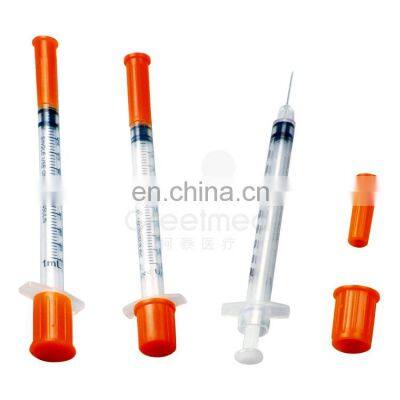 Disposable Insulin Syringe with Needle PE Ce Greetmed Medical Materials & Accessories Ozone 3 Years 0.5ml & 1ml Class II CN;ZHE