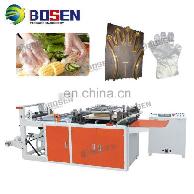 High Speed Double Layers PE Plastic Gloves Making Machine