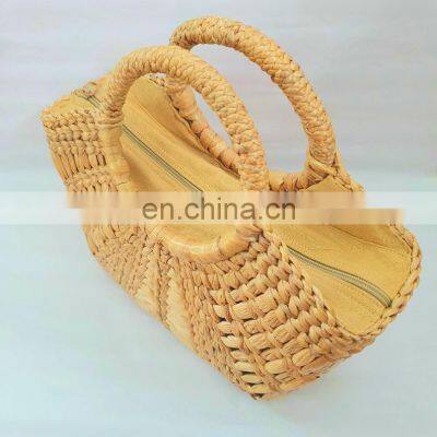 Water Hyacinth Handbag New Arrival Beach Bag Mini Purse, Straw Bag Wholesale in Bulk photo-4