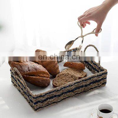 Durable For Daily Seagrass Serving Tray Fruit Basket For Picnic Trip Vietnam Supplier photo-3